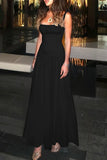 Elegant Ruched Long Casual Dress