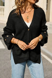 Button-Front Knit Cardigan