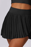 Chic Pleated A-Line Mini Skirt