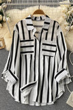 Striped Button-Front Shirt