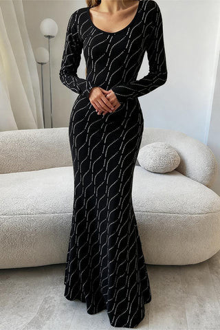 Elegant Evening Gown with Long Sleeves