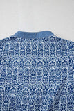 Elegant V-Neck Patterned Blouse