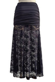 Sheer Lace Ruched Slim Skirt