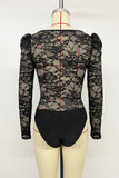 Lace Long-Sleeve Bodysuit