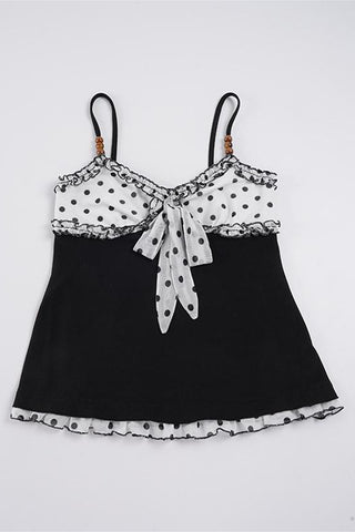 Polka Dot Tank with Bow Accent