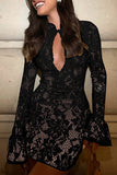 Lace Cutout Mini Dress
