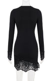 Elegant Lace Trim Night Out Dress