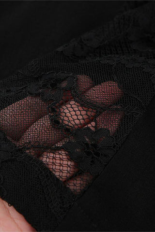 Elegant High-Waist Lace Panel Pants