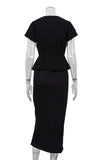 Button-Front Polka Dot Skirt Set