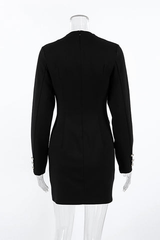 Button-Accent Casual Dress