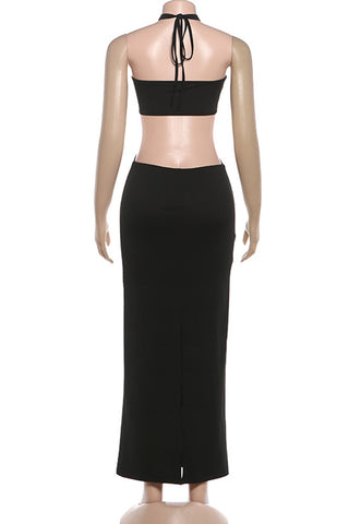 Elegant Cut-Out Skirt Set