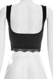 Lace-Trim Cropped Tank