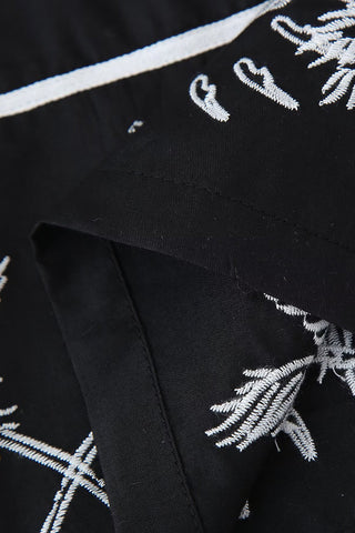 Casual Two-Piece Palm Tree Set