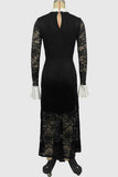 Lace Contrast Casual Dress