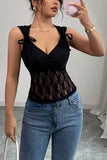 Lace Panel Bow-Tie Tank Top