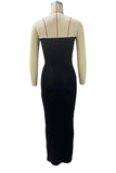 Strapless Cut-Out Maxi Dress