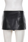 Asymmetrical Button-Accent Mini Skirt