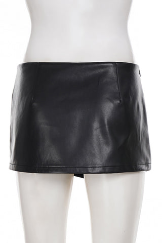 Asymmetrical Button-Accent Mini Skirt