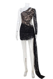Elegant Asymmetric Lace Dress