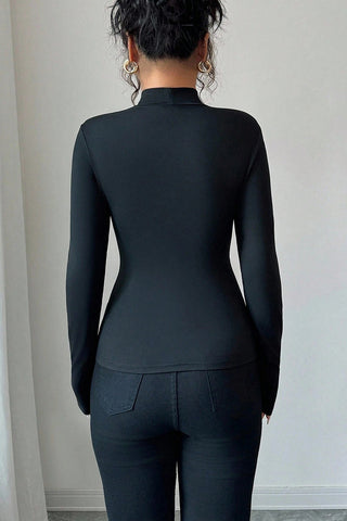 Floral High-Neck T-Shirt