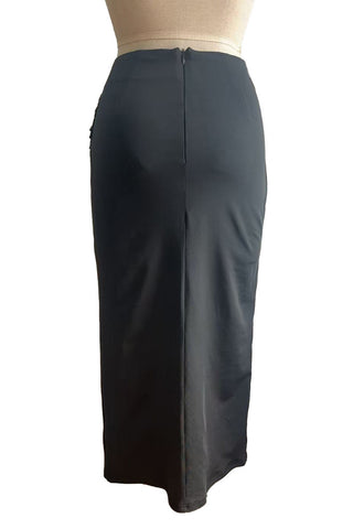 Flattering Ruched Skirt with Floral Accents