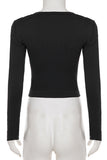 Long-Sleeve Ruched T-Shirt