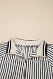 Striped Zip-Up Blouse