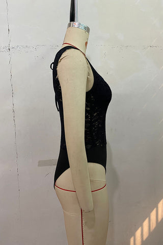Lace Detail Sleeveless Bodysuit