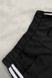 Stylish Contrast Waist Casual Pants