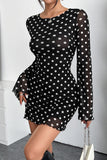 Backless Polka Dot Mini Dress