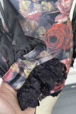 Floral Mesh Overlay Casual Dress