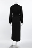 Elegant Button-Embellished Midi Dress