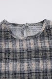 Plaid Ruffle Hem Casual Dress