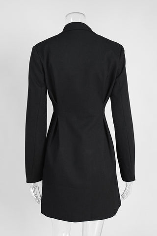 Elegant Double-Breasted Casual Dress