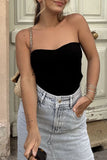 Strapless Ribbed Tank Top