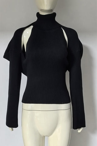 Sleeveless Turtleneck Tank Top