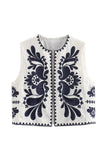 Patterned Floral Vest