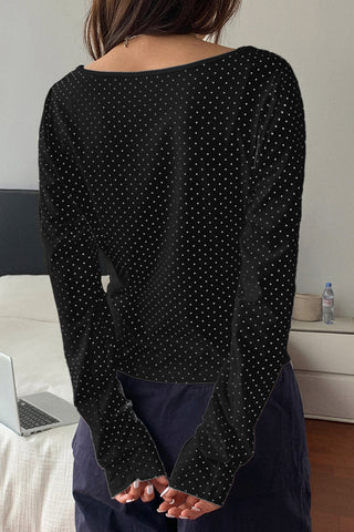 Polka Dot Long Sleeve Top