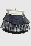 Layered Pleated Mini Skirt