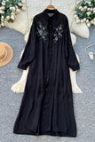 Button-Front Floral Maxi Dress