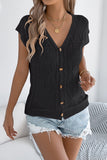 Button-Front Knit Cardigan