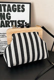 Striped Frame Crossbody Bag