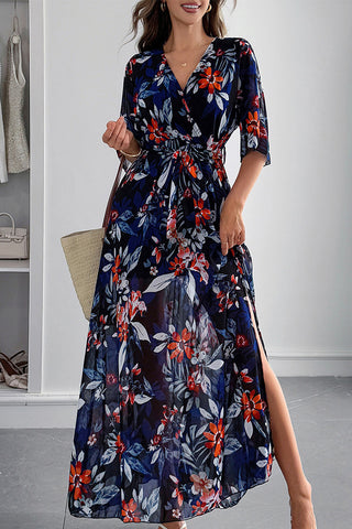 Floral Wrap Maxi Dress