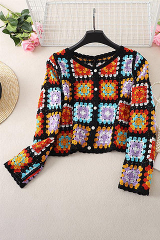 Crochet Pattern Button-Up Blouse