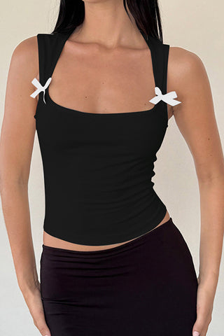 Bow-Accent Tank Top