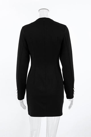 Elegant Button-Detail Casual Dress