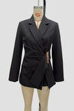Elegant Belted Blazer Set