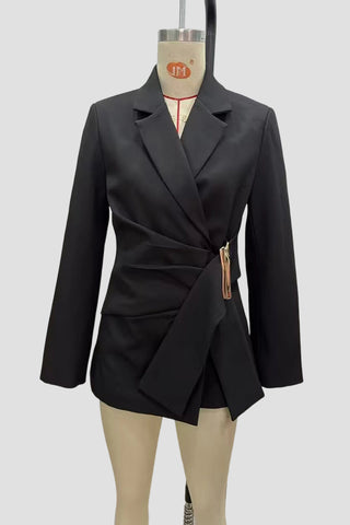 Elegant Belted Blazer Set