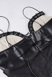 Strappy Sheer Panel Evening Dress