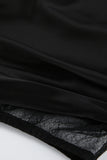 Layered Mesh and Satin Drape Skirt